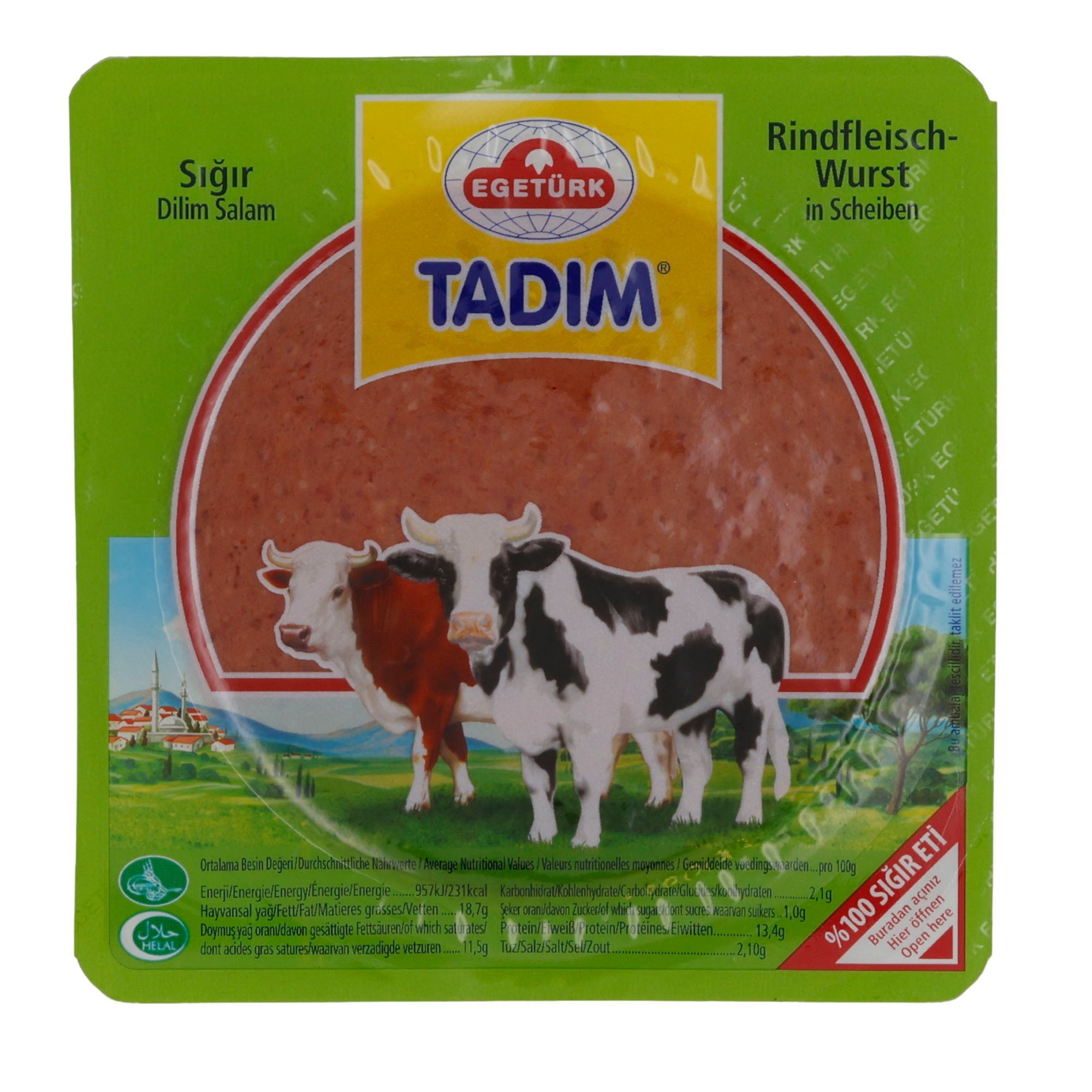 Mortadella Tadım | Rindfleisch | Halal, zart | 150g EGETUERK